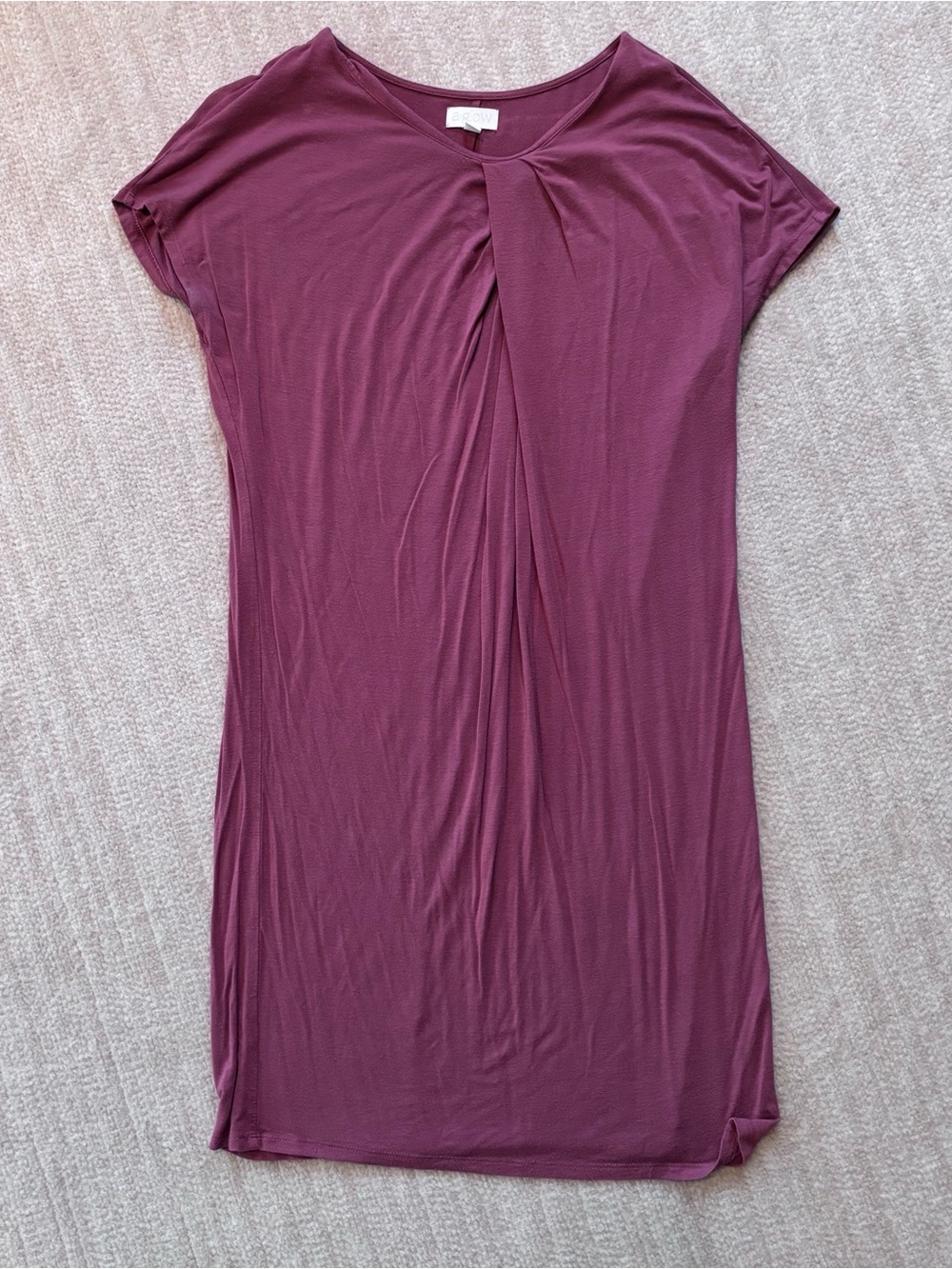 a:glow maternity Mauve Scoop Neck Short Sleeve Top